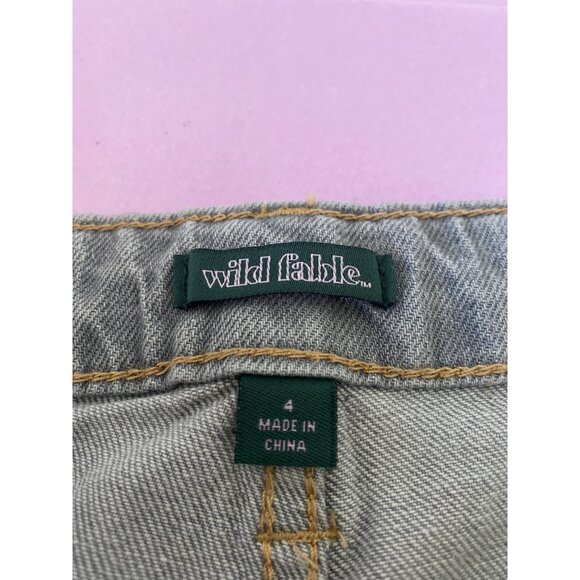 NWT Wild Fable Women’s Gray Distressed Mid-Rise 90’s Straight-leg Jeans Size 4 - Picture 7 of 9